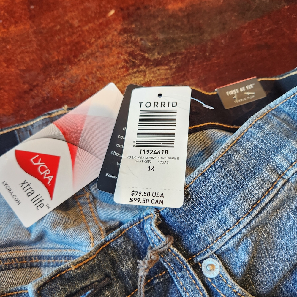 Torrid Sky High Skinny Blue Jeans